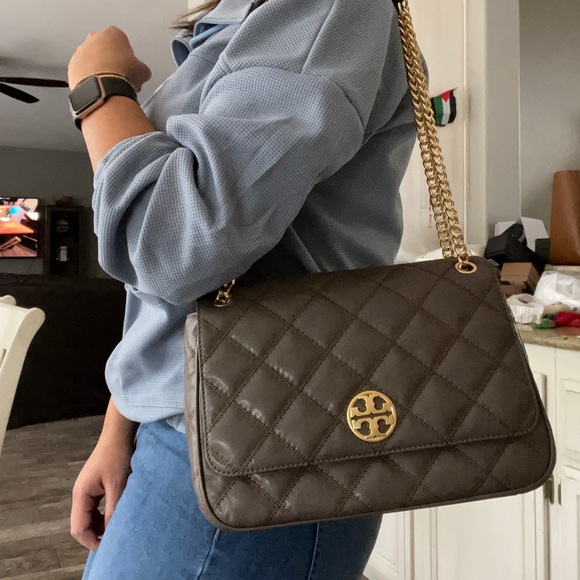 New Tory Burch willa black shoulder bag large - Picture 1 of 11